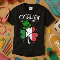 O'talian Funny Italian Irish green St Patrick's Day Kids T-Shirt thumb 3