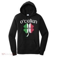 O'talian Funny Italian Irish St Patrick's Day Shamrock Flag Gift Women's Hoodie thumb 0