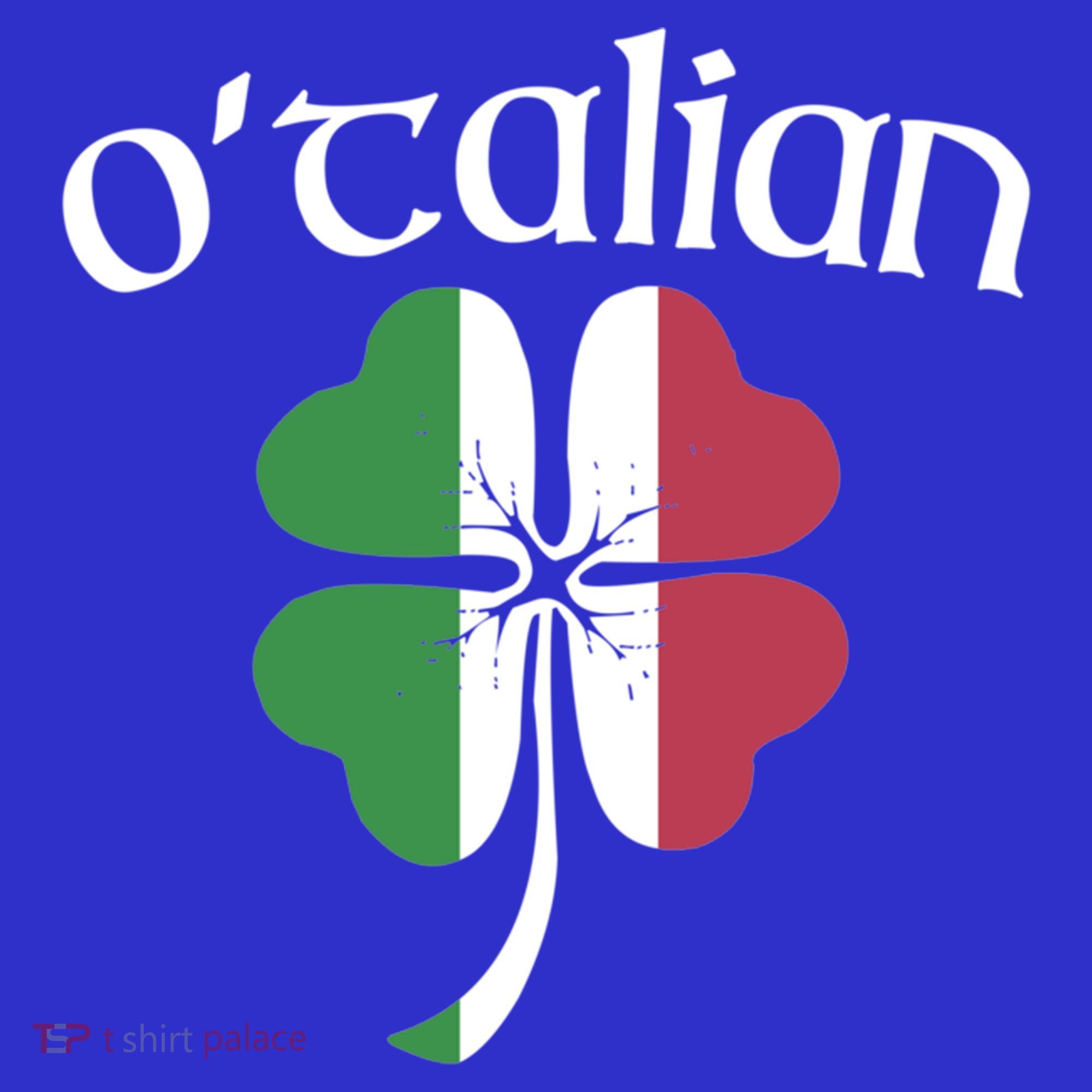 O'talian Funny Italian Irish St Patrick's Day Shamrock Flag Gift T-Shirt