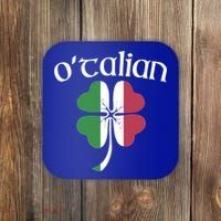 O'talian Funny Italian Irish St Patrick's Day Shamrock Flag Gift Coaster thumb 0