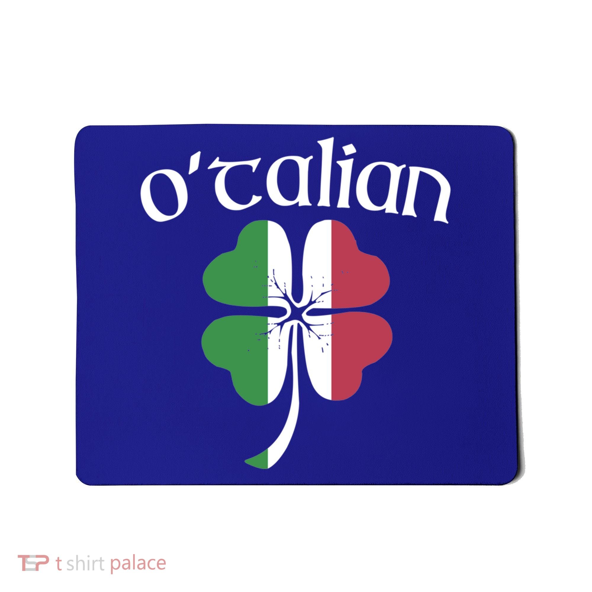 O'talian Funny Italian Irish St Patrick's Day Shamrock Flag Gift Mousepad