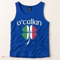O'talian Funny Italian Irish St Patrick's Day Shamrock Flag Gift Tank Top thumb 2