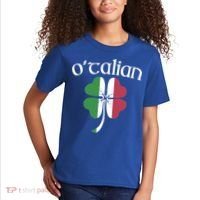 O'talian Funny Italian Irish St Patrick's Day Shamrock Flag Gift Kids T-Shirt thumb 2