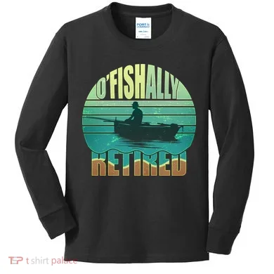 O'fishally Retired Kids Long Sleeve Shirt