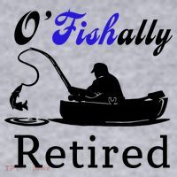 O'Fishally Retired Funny Fisherman Retirement Women's Racerback Cropped Tank thumb 2