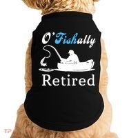 O'Fishally Retired Funny Fisherman Retirement Doggie Tank thumb 0