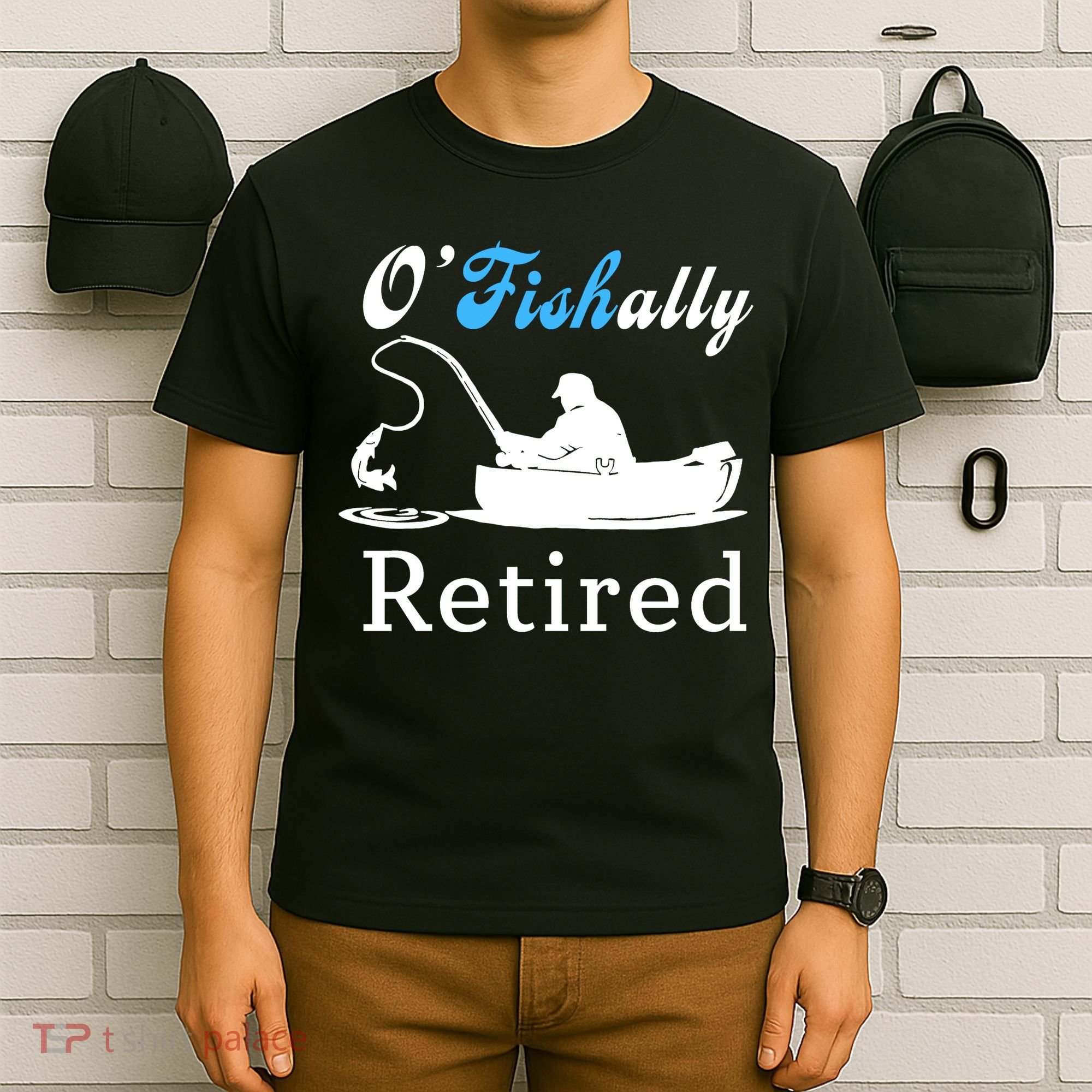 O'Fishally Retired Funny Fisherman Retirement T-Shirt