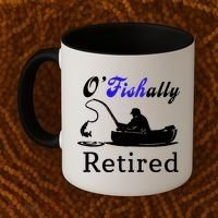 O'Fishally Retired Funny Fisherman Retirement Coffee Mug thumb 2