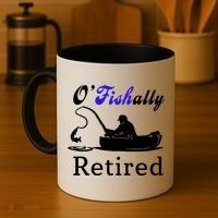 O'Fishally Retired Funny Fisherman Retirement Coffee Mug thumb 4