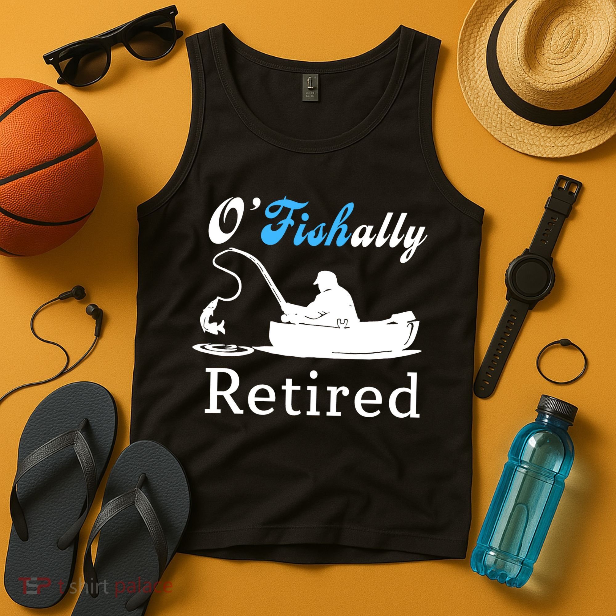 O'Fishally Retired Funny Fisherman Retirement Tank Top