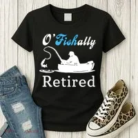 O'Fishally Retired Funny Fisherman Retirement Women's T-Shirt thumb 3