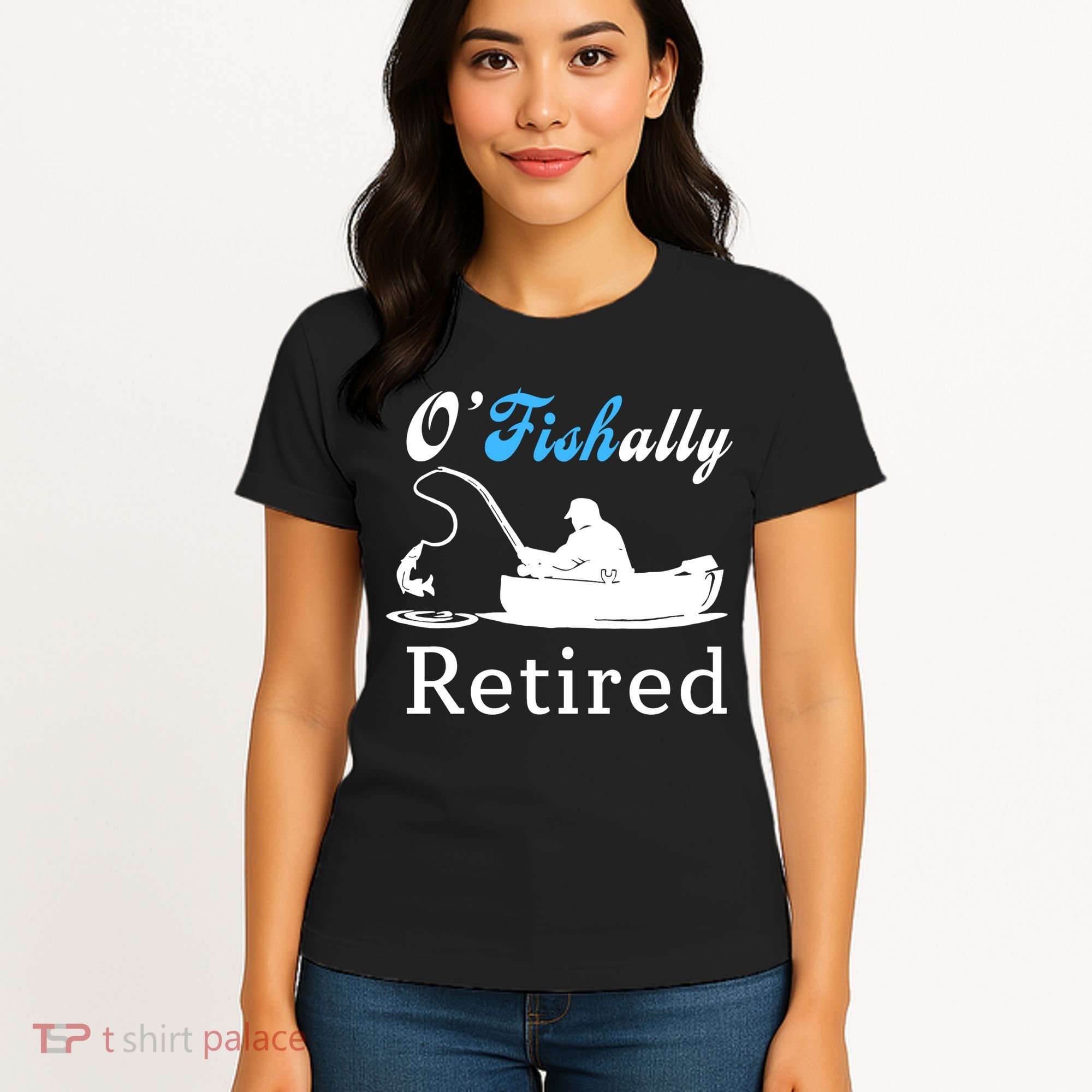 O'Fishally Retired Funny Fisherman Retirement Women's T-Shirt