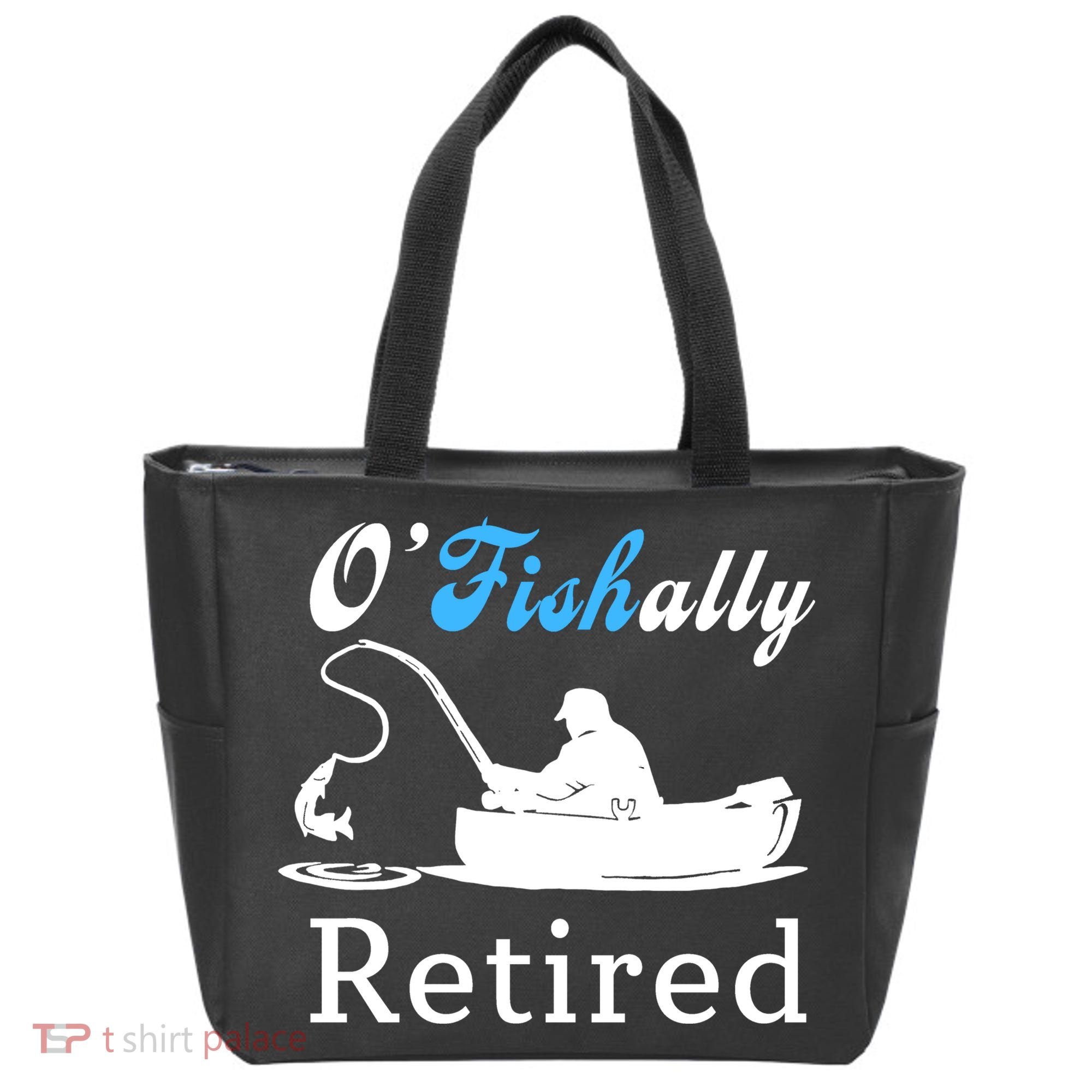 O'Fishally Retired Funny Fisherman Retirement Tote Bag