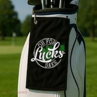 Oh For Lucks Sake Funny Saint Paddy's Day St Patrick's Day Golf Towel thumb 2