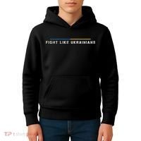 Official Fight Like Ukrainians Kids Hoodie thumb 4