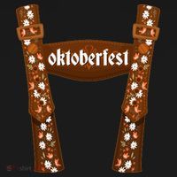 Oktoberfest Floral Lederhosen Women's Hoodie thumb 2