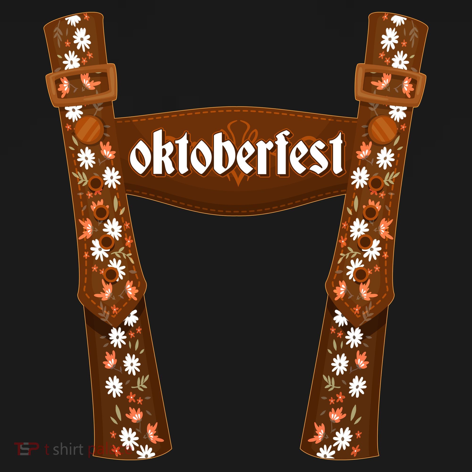 Oktoberfest Floral Lederhosen Women's Hoodie