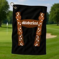 Oktoberfest Floral Lederhosen Golf Towel thumb 1