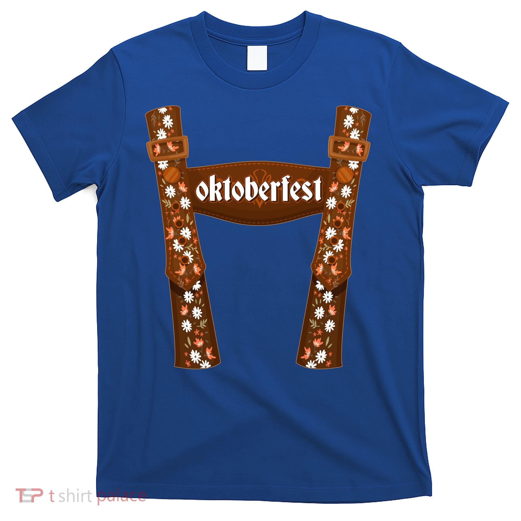 Oktoberfest Floral Lederhosen T-Shirt