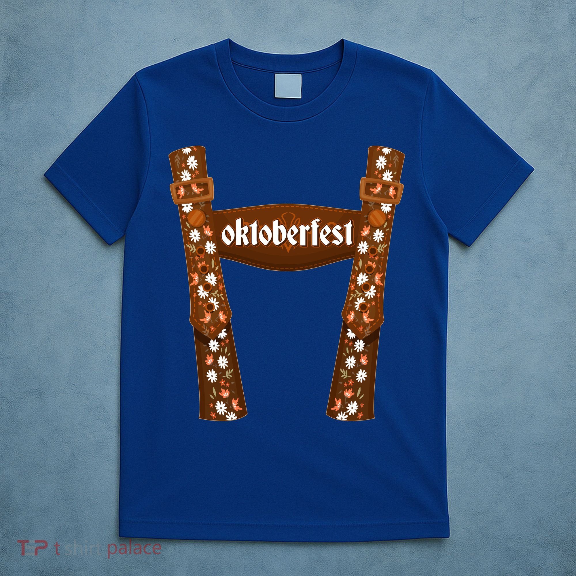 Oktoberfest Floral Lederhosen T-Shirt