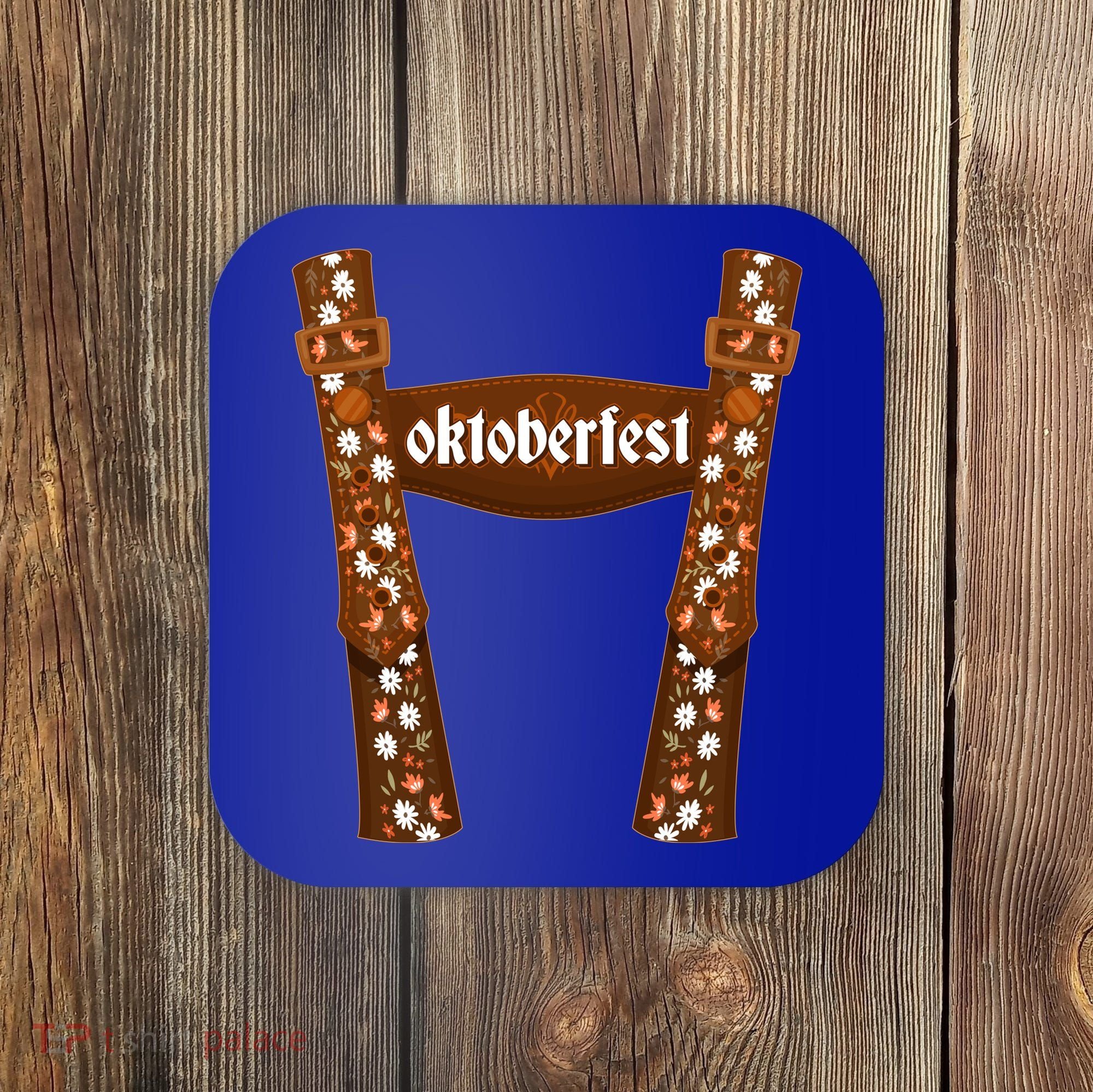 Oktoberfest Floral Lederhosen Coaster