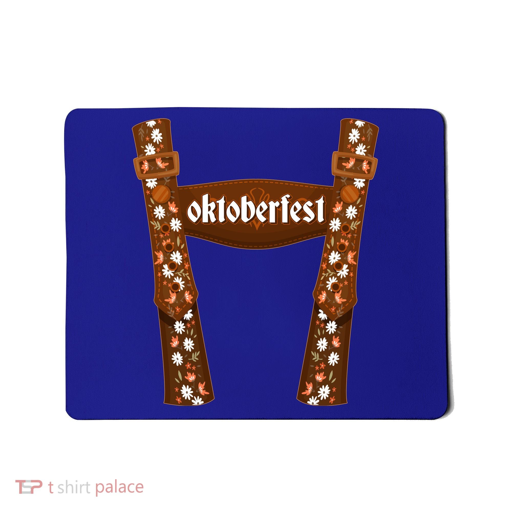 Oktoberfest Floral Lederhosen Mousepad