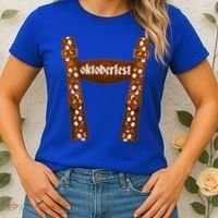 Oktoberfest Floral Lederhosen Women's T-Shirt thumb 2