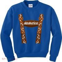 Oktoberfest Floral Lederhosen Kids Sweatshirt thumb 0