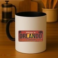 Orlando Florida License Plate Sunset Coffee Mug thumb 4
