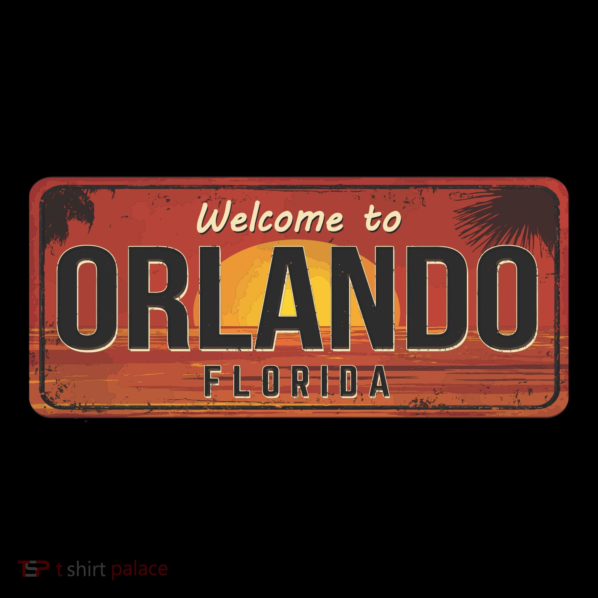 Orlando Florida License Plate Sunset Coffee Mug