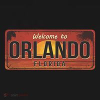 Orlando Florida License Plate Sunset Ornament thumb 1
