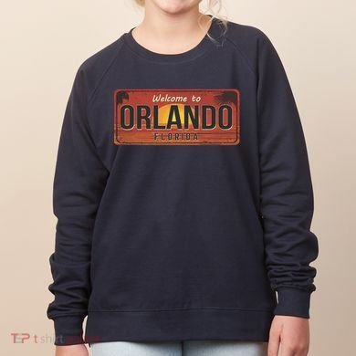 Orlando Florida License Plate Sunset Women's Sweatshirt