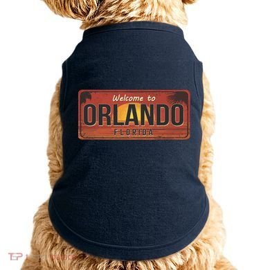 Orlando Florida License Plate Sunset Doggie Tank