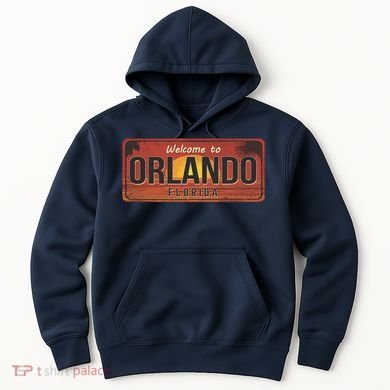 Orlando Florida License Plate Sunset Hoodie