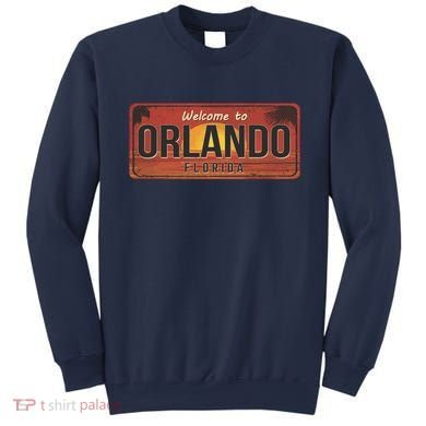Orlando Florida License Plate Sunset Sweatshirt
