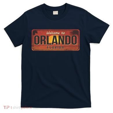 Orlando Florida License Plate Sunset T-Shirt