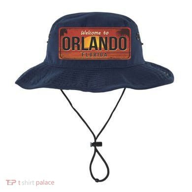 Orlando Florida License Plate Sunset Bucket Hat