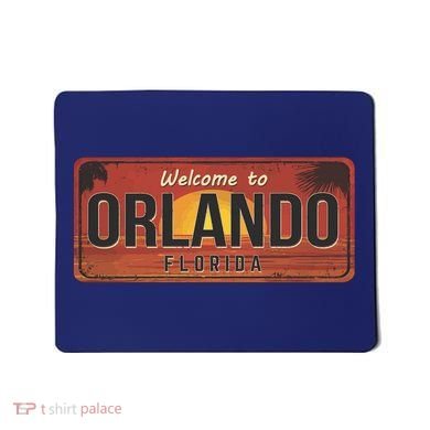 Orlando Florida License Plate Sunset Mousepad