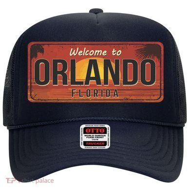 Orlando Florida License Plate Sunset Hat