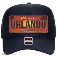 Orlando Florida License Plate Sunset Hat thumb 0