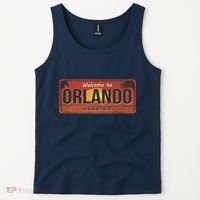 Orlando Florida License Plate Sunset Tank Top thumb 2