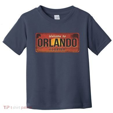 Orlando Florida License Plate Sunset Toddler T-Shirt