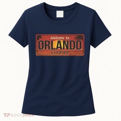 Orlando Florida License Plate Sunset Women's T-Shirt