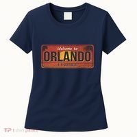 Orlando Florida License Plate Sunset Women's T-Shirt thumb 0