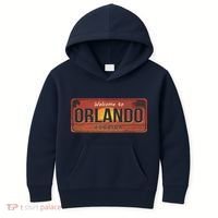 Orlando Florida License Plate Sunset Kids Hoodie thumb 0