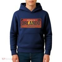 Orlando Florida License Plate Sunset Kids Hoodie thumb 4