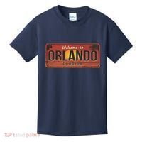 Orlando Florida License Plate Sunset Kids T-Shirt thumb 0
