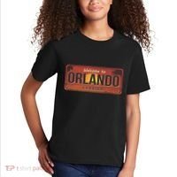 Orlando Florida License Plate Sunset Kids T-Shirt thumb 2