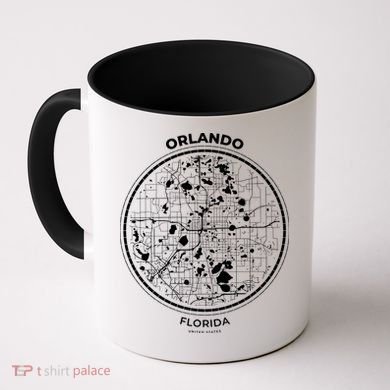 Orlando Florida Map Sketch Coffee Mug