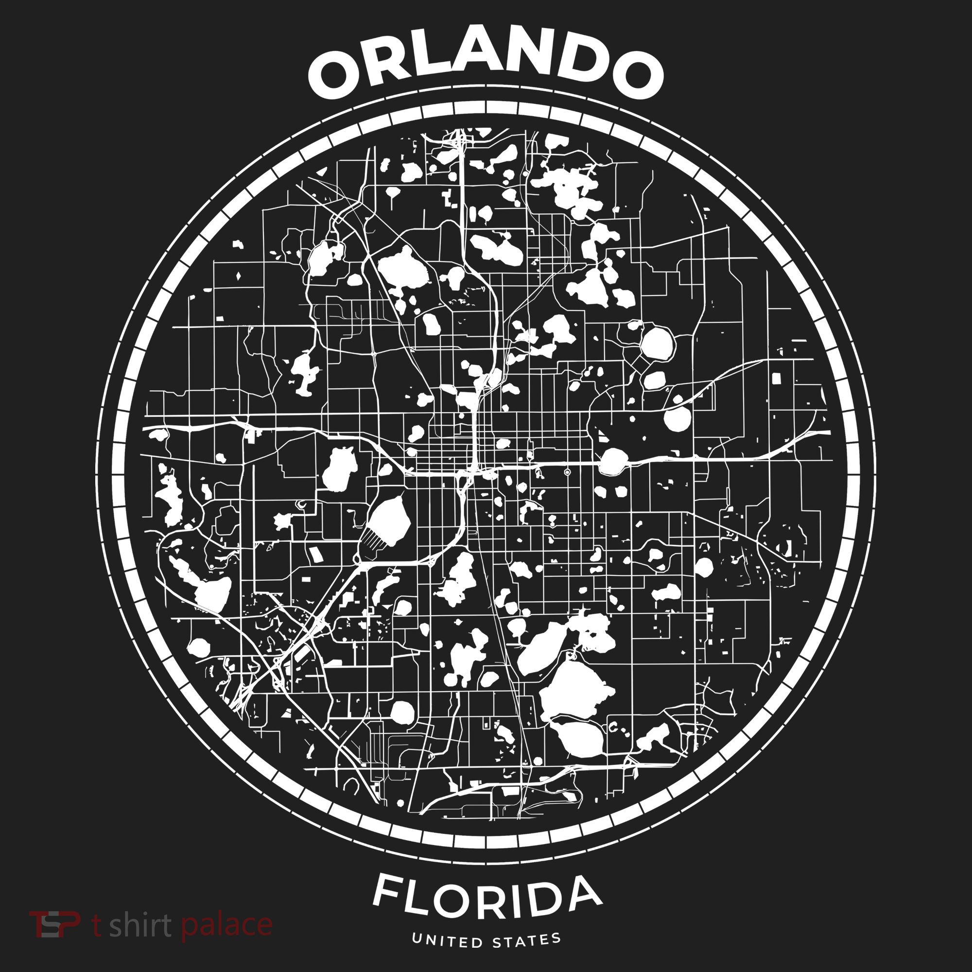 Orlando Florida Map Sketch Beanie